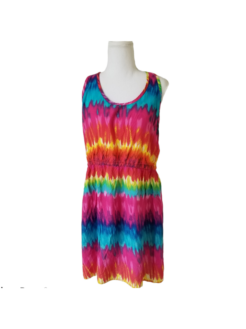 Mix & Co dress Tie Dye Elastic Waistband dress - Size L